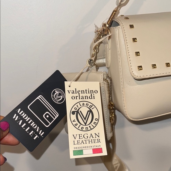 Valentino Orlandi Cream Studded Crossbody Bag - Picture 7 of 13